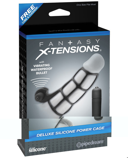 Fantasy X-tensions Deluxe Silicone Power Cage - Black