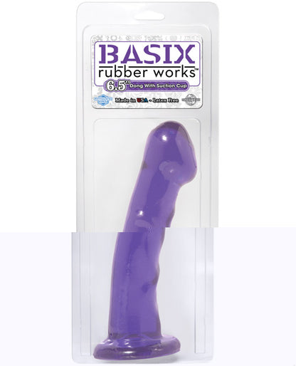 Basix Rubber Works 6.5" Dong - Purple