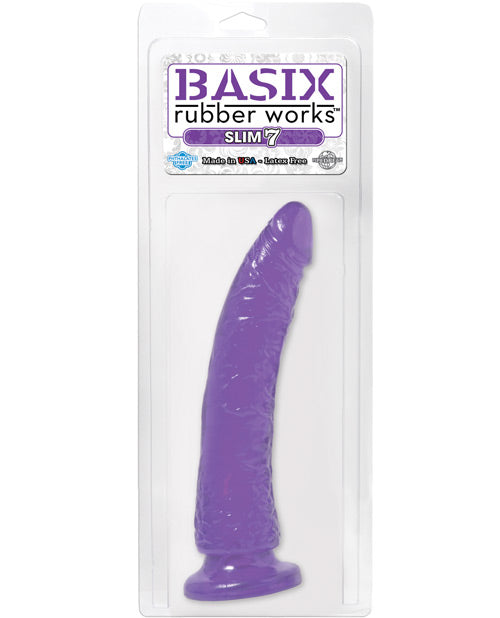 Basix Rubber Works 7" Slim Dong - Purple