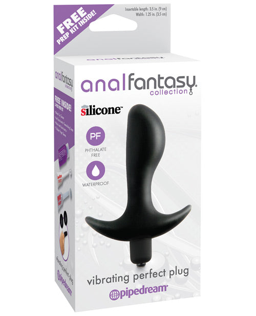 Anal Fantasy Collection Vibrating Perfect Plug - Black