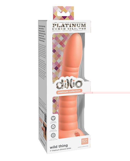 Dillio Platinum 7" Wild Thing Silicone Dildo - Peach