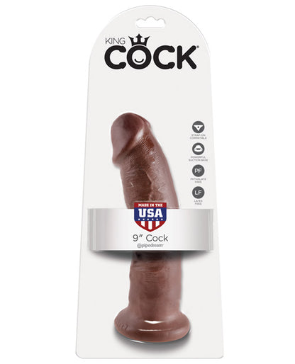 King Cock 9" Cock - Brown