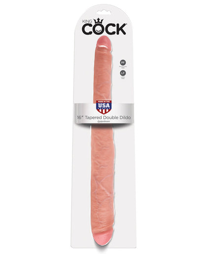 King Cock 16" Tapered Double Dildo - Flesh