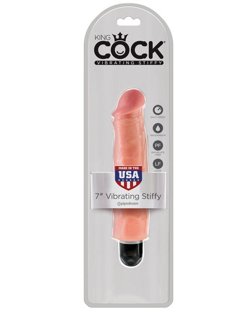 King Cock  7" Vibrating Stiffy - Flesh