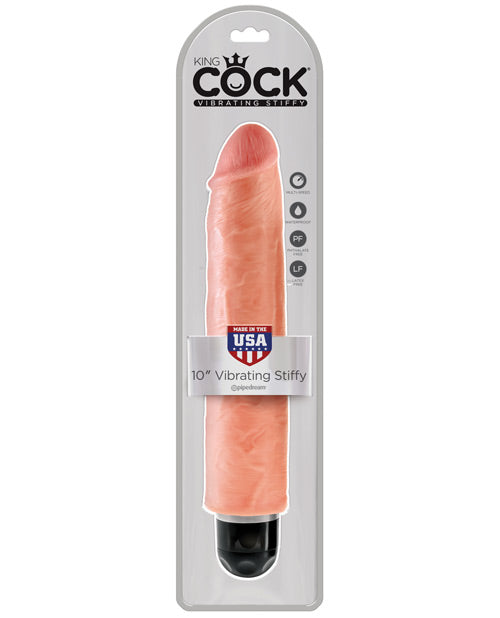 King Cock  10" Vibrating Stiffy - Flesh