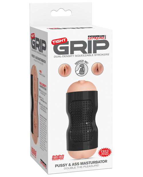 PDX Extreme Tight Grip Dual Density Squeezable Strokers - Pussy & Ass