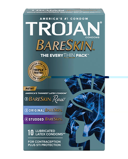 Trojan BareSkin EveryTHIN Condom - Variety Pack of 10