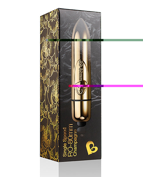 Rocks Off RO-80 Single Speed Bullet - Champagne Gold