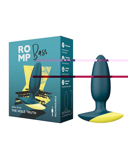 Romp Bass Vibrating Anal Plug - Teal