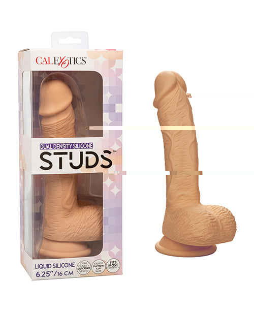 Studs Dual Density Silicone 6.25" Dildo - Ivory