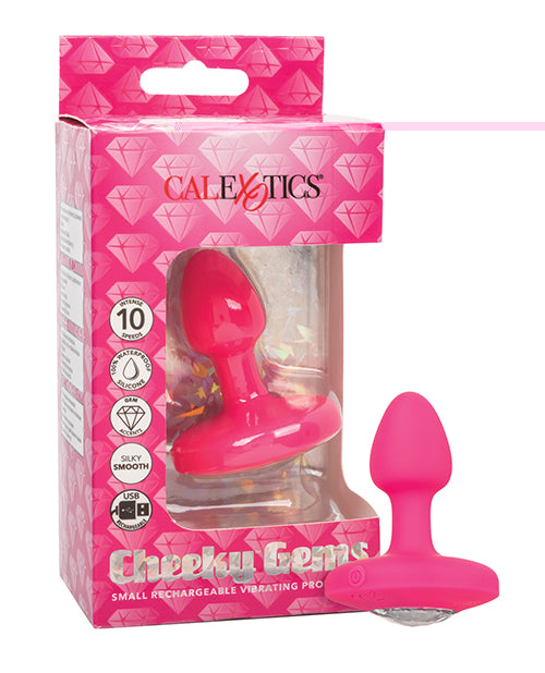 Cheeky Gems Small Rechargeable Vibrating Probe - Pink