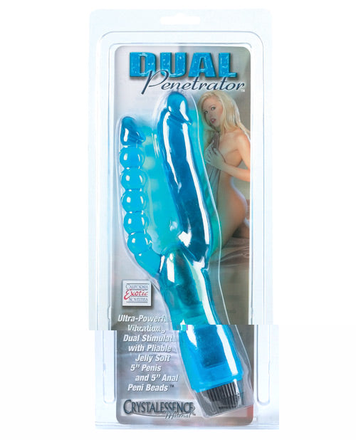 Crystalessence 5" Dual Penetrator - Blue