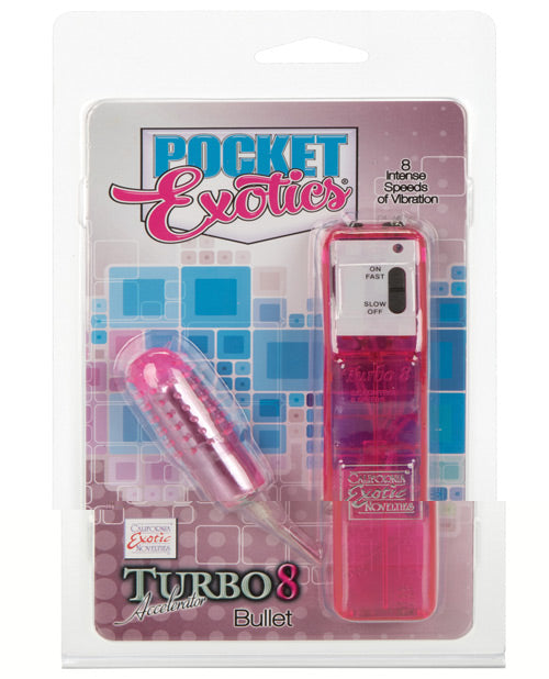 Pocket Exotics Turbo 8 Accelerator Single Bullet - Pink
