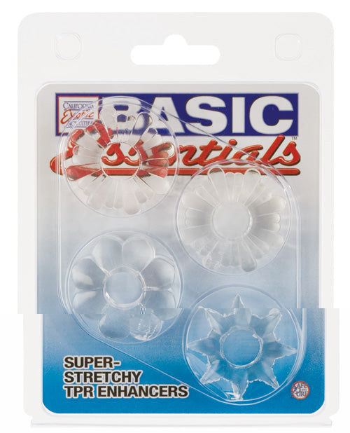 Basic Essentials Rings - Clear Set of 4 – Knot Me