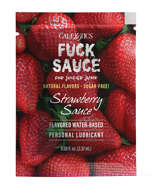 Fuck Sauce Flavored Water Based Personal Lubricant Sachet - .08 oz Strawberry