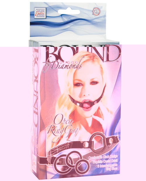Bound by Diamonds Open Ring Gag - Black