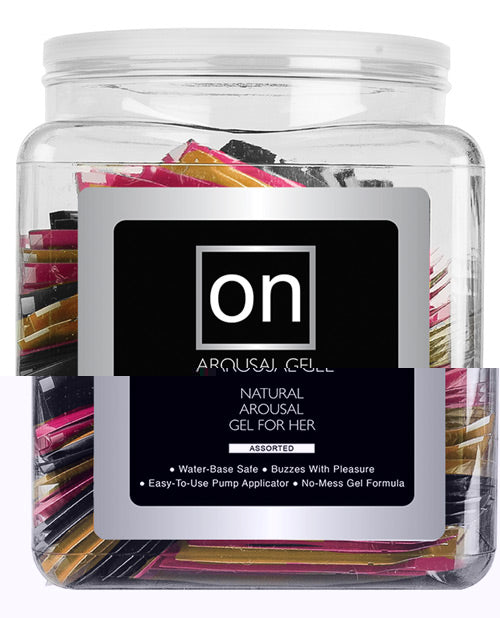 On for Her Arousal Gel Single Use Packet Tub - Asst. Flavor