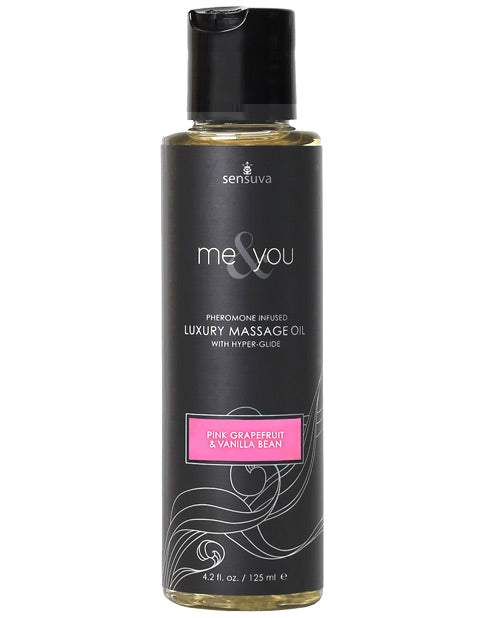 Sensuva Me & You Massage Oil - 4.2 oz Grapefruit Vanilla