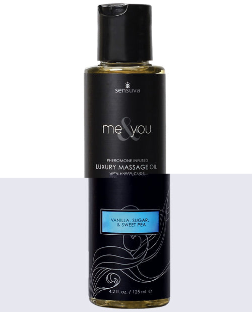 Sensuva Me & You Massage Oil - 4.2 oz Vanilla Sugar Sweet Pea