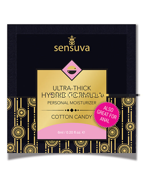 Sensuva Ultra Thick Hybrid Personal Moisturizer Single Use Packet - 6 ml Cotton Candy