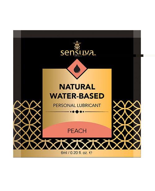 Sensuva Natural Water Based Personal Moisturizer Single Use Packet - 6 ml Peach