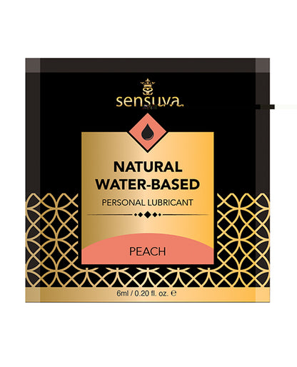 Sensuva Natural Water Based Personal Moisturizer Single Use Packet - 6 ml Peach