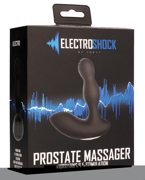 Shots Electroshock E-Stimulation Vibrating Prostate Massager - Black