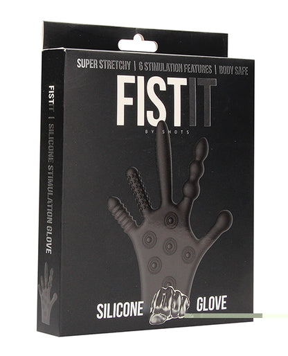 Shots Fistit Silicone Stimulation Glove - Black