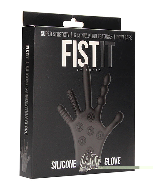 Shots Fistit Silicone Stimulation Glove - Black