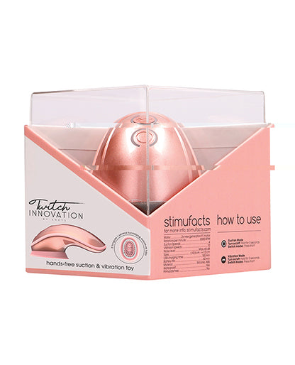 Shots Twitch Innovation Hands Free Clitoral Stimulator - Rose Gold