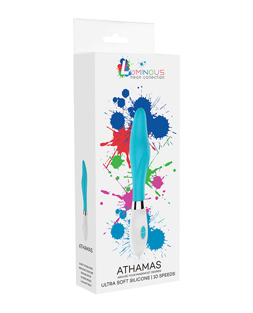 Shots Luminous Athamas Silicone 10 Speed Vibrator - Turquoise