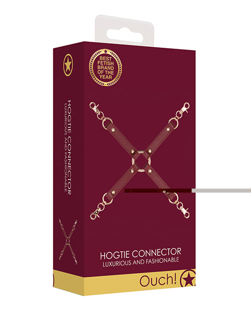 Shots Ouch Halo Hogtie Connector - Burgundy