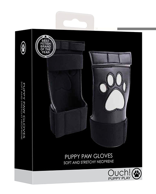 Shots Ouch Puppy Play Paw Cut-Out Gloves - White