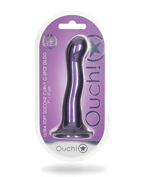 Shots Ouch 7" Curvy G-Spot Dildo - Metallic Purple