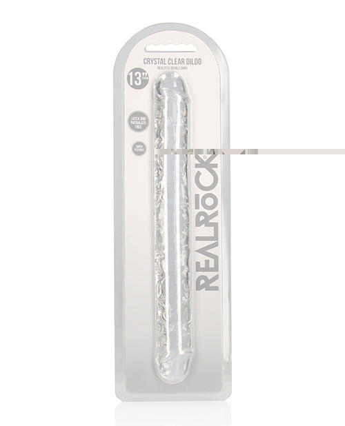 Shots RealRock Crystal Clear 13" Double Dildo - Transparent