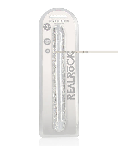 Shots RealRock Crystal Clear 13" Double Dildo - Transparent