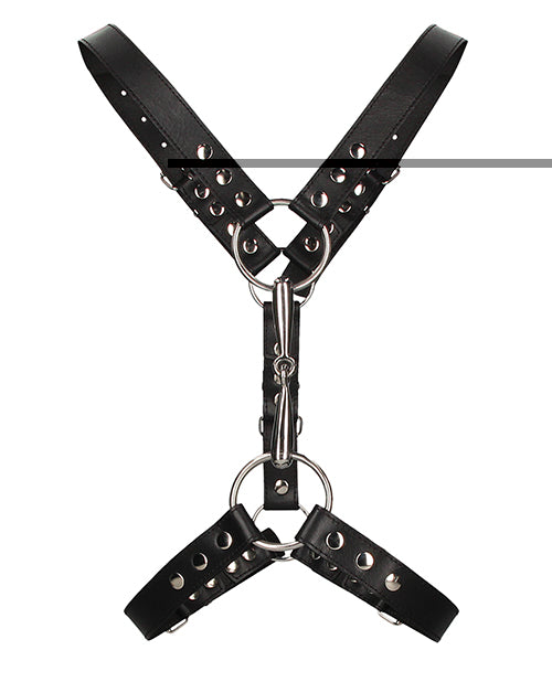 Shots Uomo Men's Harness w/Metal Bit - Black