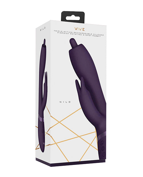 Shots Vive Nilo Pinpoint Rotating G-Spot Rabbit - Purple