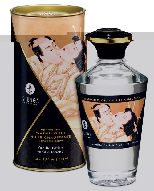 Shunga Warming Oil - 3.5 oz Vanilla Fetish