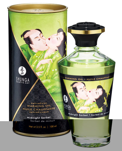 Shunga Warming Oil - 3.5 oz Midnight Sorbet