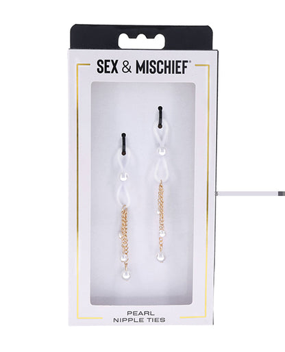 Sex & Mischief Pearl Nipple Ties