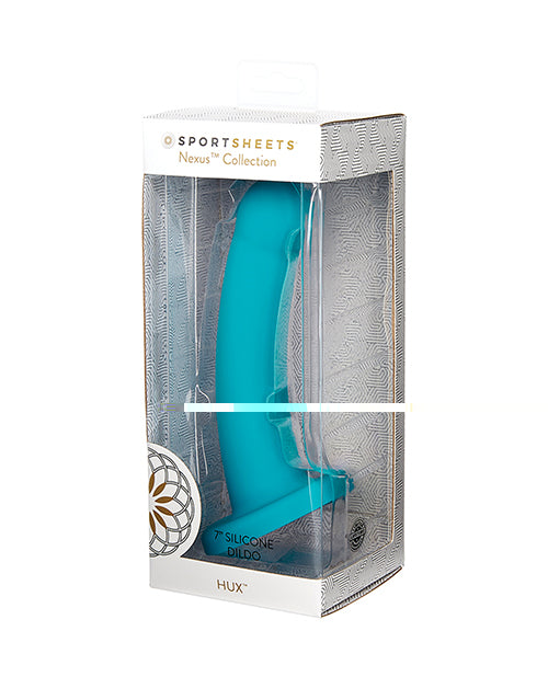 Nexus Solid Silicone 7" Dildo Hux - Turquoise