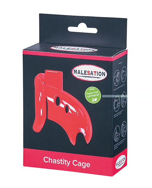 MALESATION Chastity Cage - Red