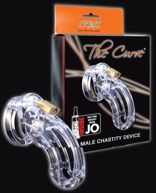The Curve 3 3/4" Curved Cock Cage & Lock Set - Clear