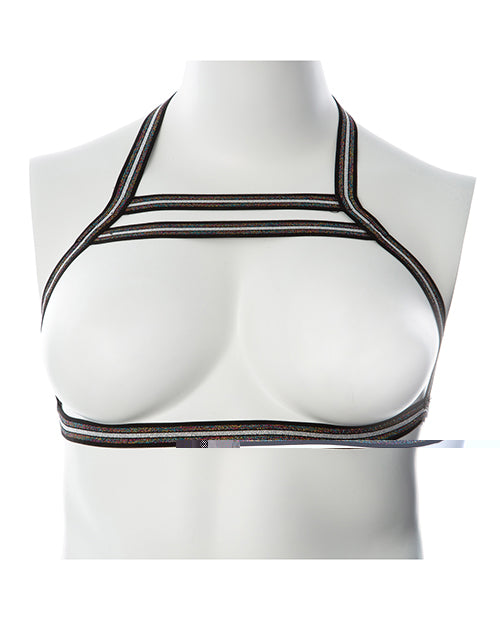 Gender Fluid Silver Lining Harness - XL-XXXL Black/Silver