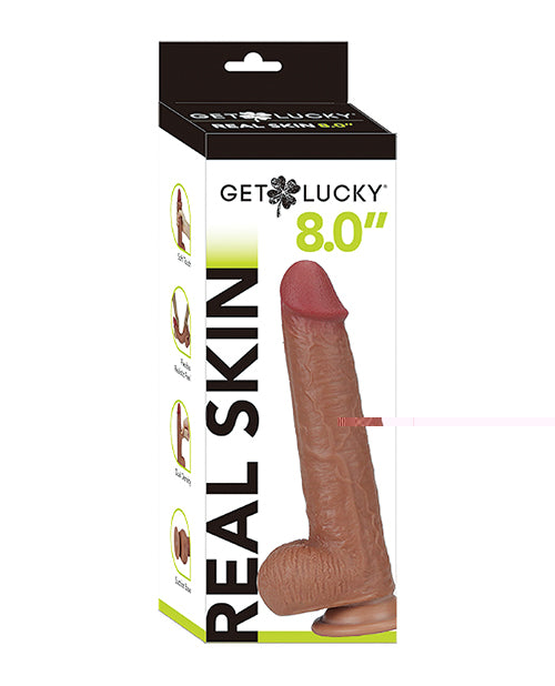 Get Lucky 8.0" Real Skin Series - Light Brown