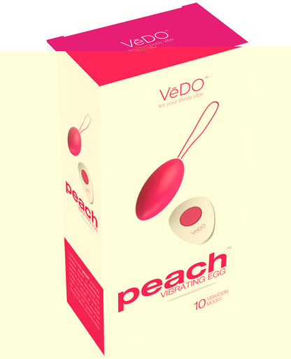 VeDO Peach Rechargeable Egg Vibe - Foxy Pink