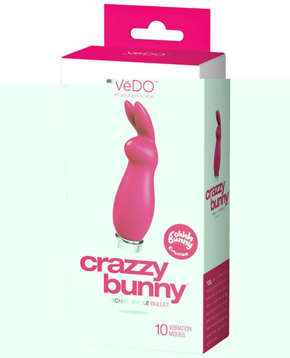 VeDO Crazzy Bunny Rechargeable Bullet - Pretty in Pink