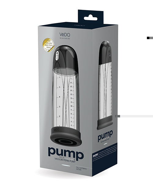 VeDO Pump Rechargeable Vacuum Penis Pump - Just Black