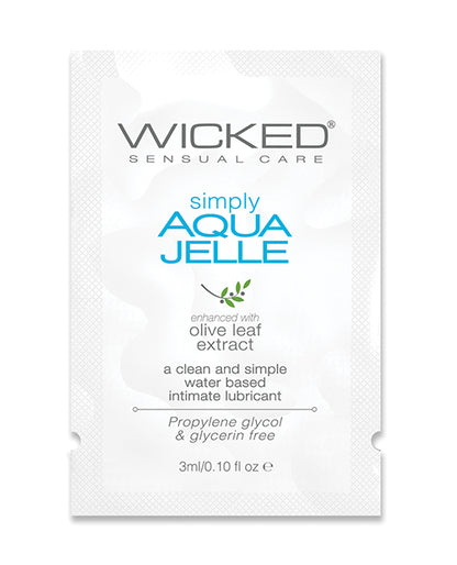 Wicked Sensual Care Simply Aqua Jelle Water Based Lubricant - .1 oz